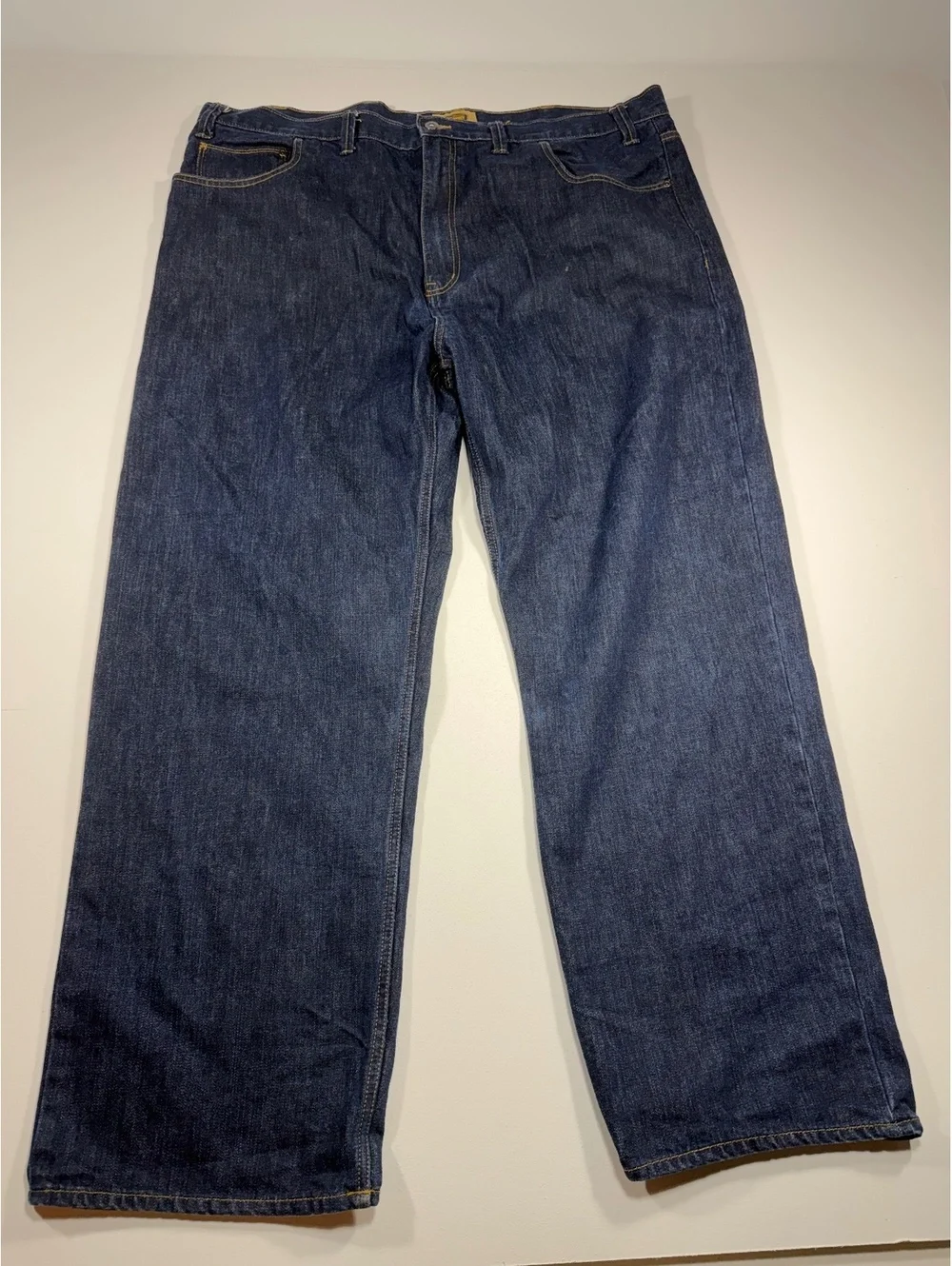 Foundry Supply Co Jeans Mens 46x32 Dark Wash Straight Leg Blue Denim